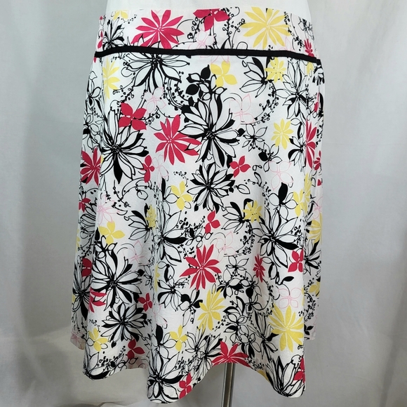 Oscar De La Renta Floral SKIRT Womens Size 22W A-line Side Zip Lined - Picture 3 of 16